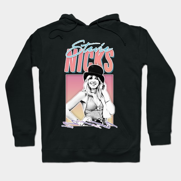 Stevie Nicks Retro Aesthetic Style Fan Design Hoodie by DankFutura